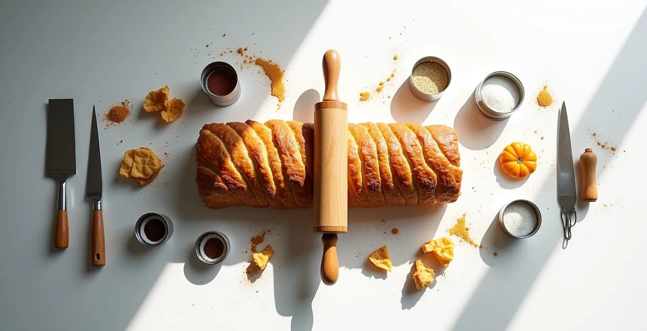 Comparaison visuelle entre une bûche d'apparence complexe et ses composants simples