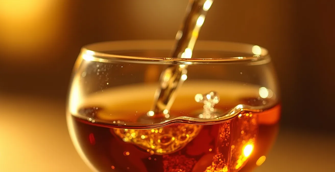 Technique des trois nez pour la dégustation professionnelle de spiritueux en macro photographie